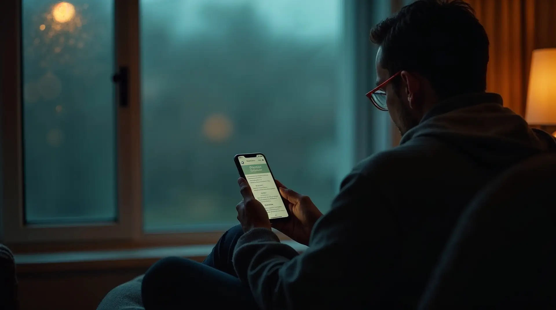 person sitting alone by window