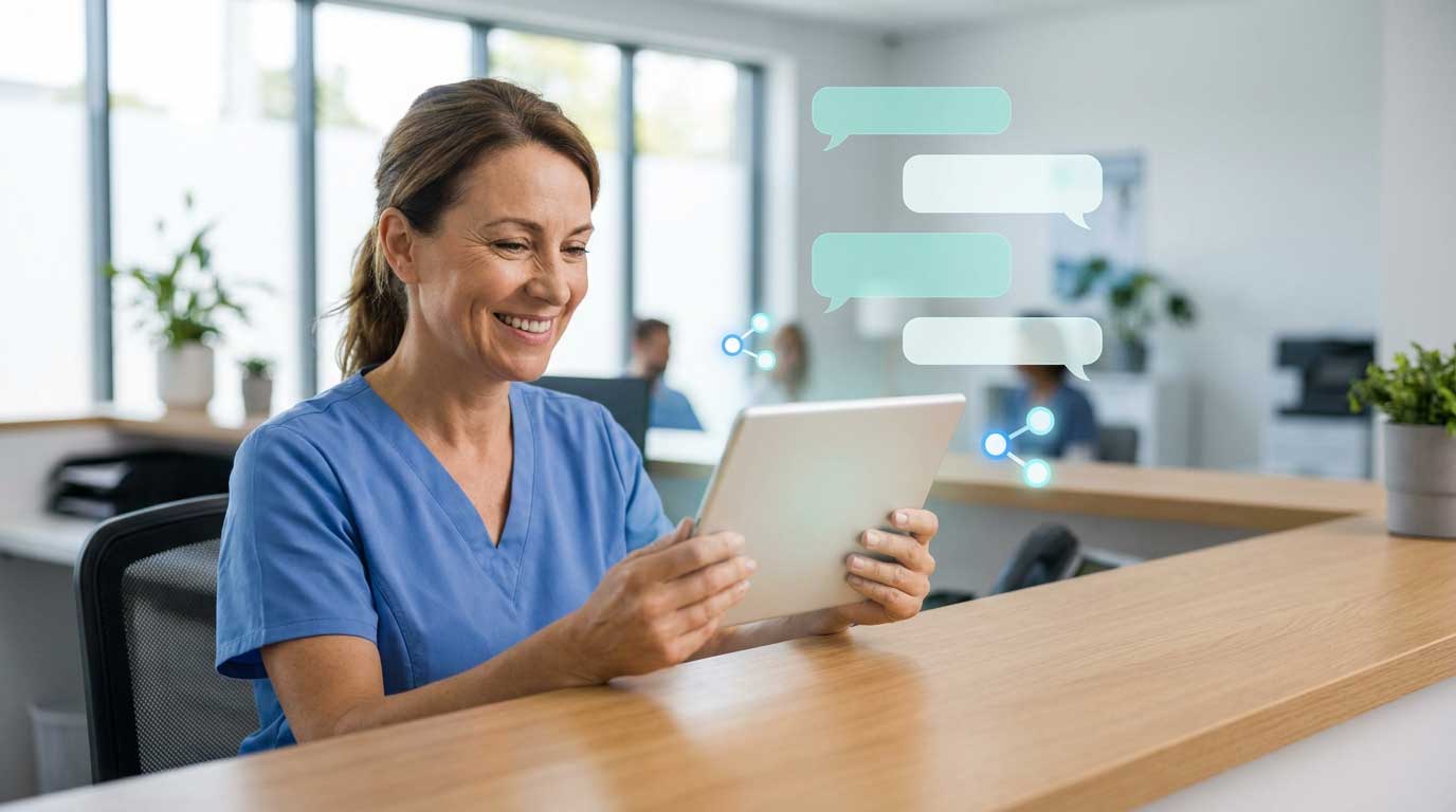 Two-way patient text message conversation